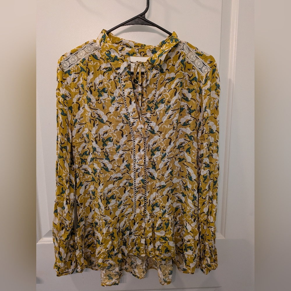 Maeve Anthropologie Print Women's Top Size 8